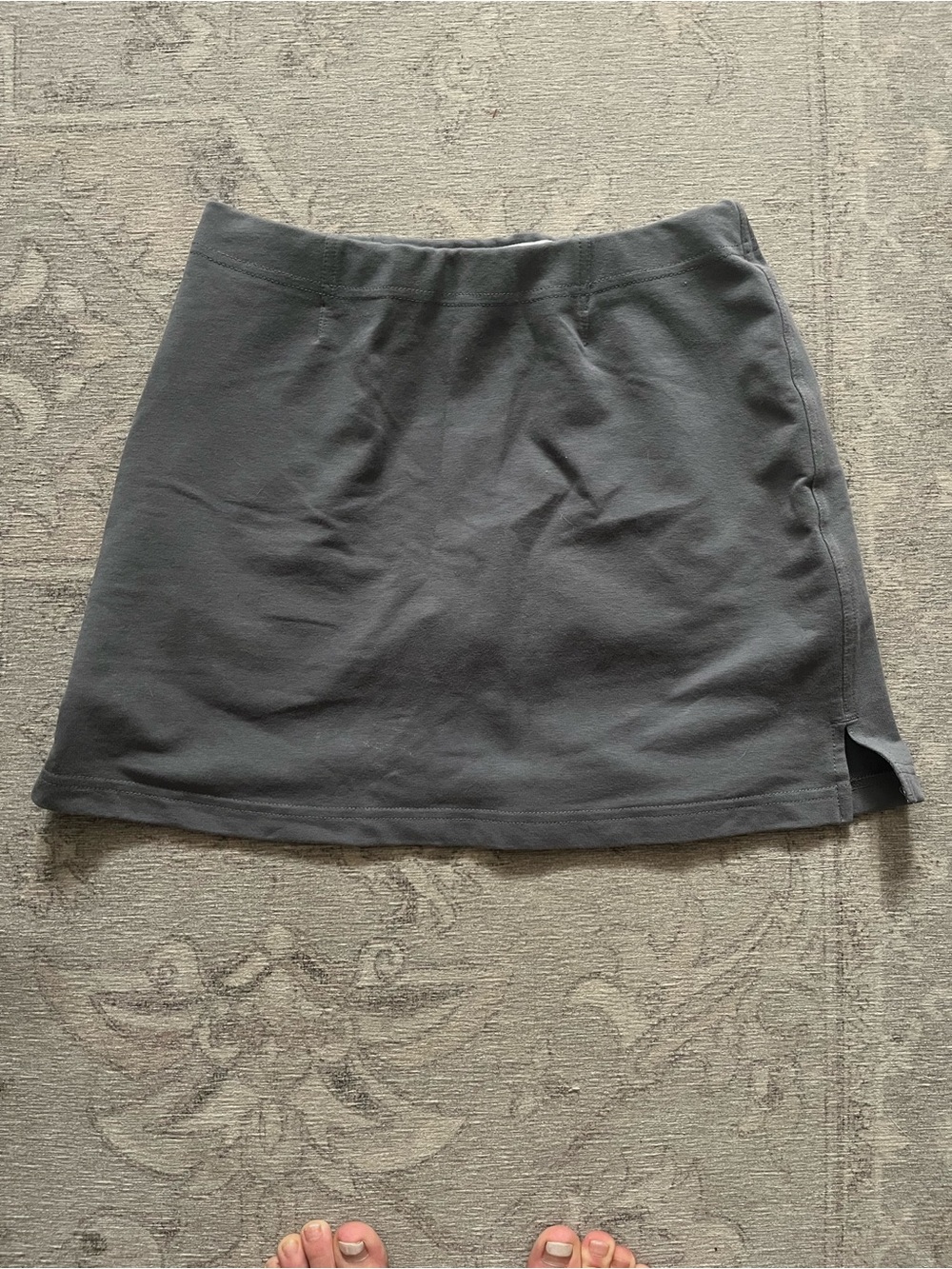 Moving Comfort Charcoal Gray Knit Mini Skirt